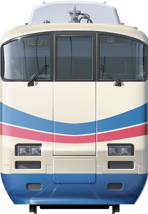 AE100`@ʃCXg@}@tgr[CXg@CXg@XJCCi[@AE@Airport Express keisei Railway illustration  front view