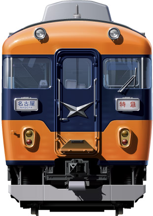 ߓS10400n@ʃCXg@}@tgr[CXg@CXg@@G[XJ[@ߋES@Ace Car Express  Kintesu Railway illustration  front view