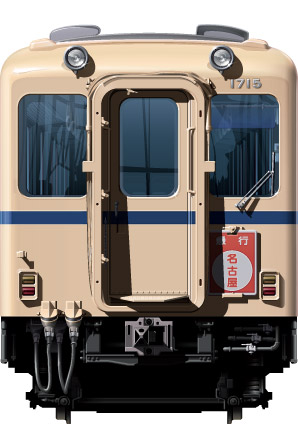 ߓS1600n@ʃCXg@tgr[CXg@CXg@É@\ԁ@ߋES@ߓS@Kintesu Railway illustration  front view