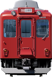 ߓS2800n@ʃCXg@tgr[CXg@CXg@@\ԁ@[ԁ@ߋES@ߓS@Kintesu Railway illustration  front view