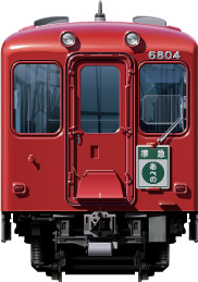 ߓS6800n@ʃCXg@tgr[CXg@CXg@rbgJ[@\ԁ@ߋES@Kintesu Railway illustration  front view 
