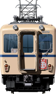 ߓS8000n@ʃCXg@tgr[CXg@CXg@ޗǐ@\ԁ@ߋES@Kintesu Railway illustration  front view