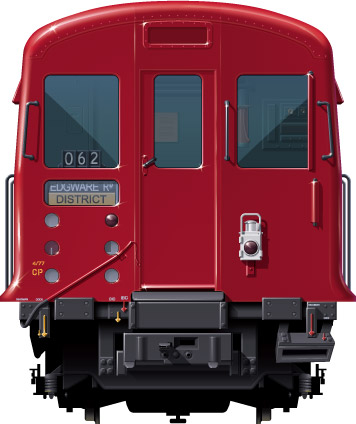 London Underground CO/CP stock�@ CO/CP�`�@�����h���n���S�@���ʃC���X�g�@�t�����g�r���[�C���X�g�@�C���X�g�@�C�M���X�@�����h����ʋǁ@�T�u�T�[�t�F�C�X�����@London Underground�@London Transport�@Subsurface�@London�@England�@UK�@Great Britain�@illustration  front view�@�ϓ֒n�c�@�p��