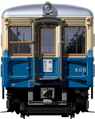 snS 600`@@nS@ʃCXg@CXg@@tgr[CXg@䓰ؐ@l@1951@Osaka@Underground@Subway@midosuji line@@yotsubashi line@illustration  front view 