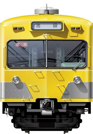 101n@ʃCXg@\ԁ@rܐ@Vh@@CG[@tgr[CXg@CXg@Seibu Railway illustration  front view 