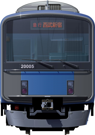 20000n@ʃCXg@\ԁ@rܐ@Vh@tgr[CXg@CXg@Seibu Railway illustration  front view