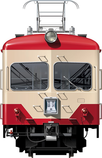 351n@501n@ʃCXg@\ԁ@ԓd@rܐ@Vh@tgr[CXg@CXg@Seibu Railway illustration  front view