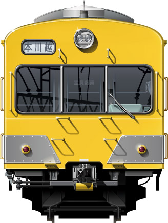 401n@ʃCXg@411n@\ԁ@CG[@Vh@tgr[CXg@CXg@Seibu Railway illustration  front view