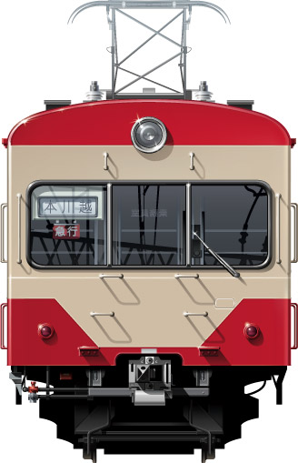 411n@ʃCXg@401n@\ԁ@ԓd@\ԁ@CG[@rܐ@Vh@tgr[CXg@CXg@Seibu Railway illustration  front view