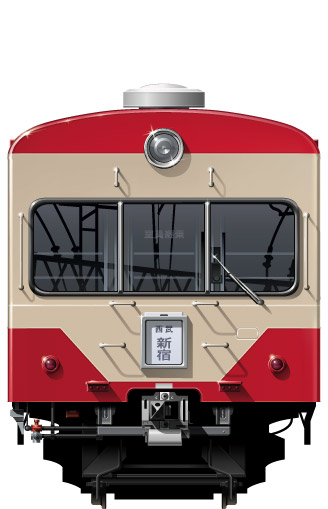 411n@ʃCXg@401n@\ԁ@ԓd@\ԁ@CG[@rܐ@Vh@tgr[CXg@CXg@Seibu Railway illustration  front view