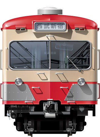 701n@ʃCXg@\ԁ@ԓd@rܐ@Vh@CG[@tgr[CXg@CXg@Seibu Railway illustration  front view