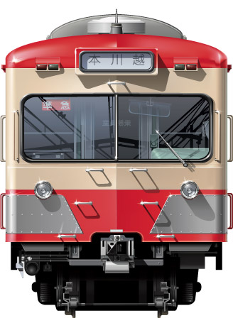 701n@ʃCXg@\ԁ@ԓd@rܐ@Vh@CG[@tgr[CXg@CXg@Seibu Railway illustration  front view