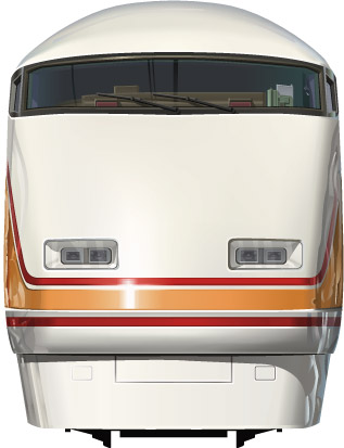 100n@ʃCXg@}@Xy[VA@tgr[CXg@CXg@ɐ@@SPACIA@Tobu Railway illustration  front view Express