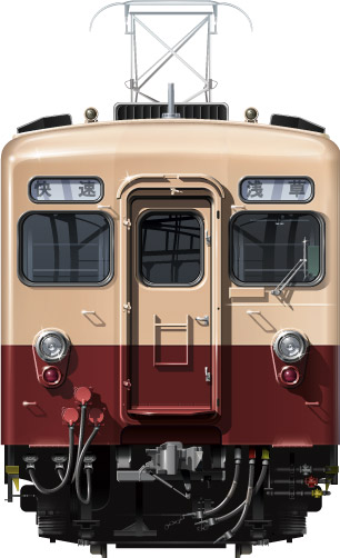 6000n@ʃCXg@}s@tgr[CXg@CXg@ɐ@Tobu Railway illustration  front view Express