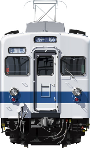 8000n@ʃCXg@tgr[CXg@CXg@\ԁ@@z@ɐ@Fs{@@c@Tobu Railway illustration  front view