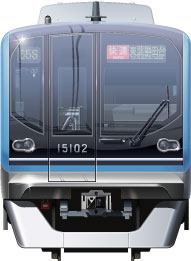 g 15000n@ʃCXg@ʃCXg@CXg@@tgr[CXg@TChr[CXg@Tokyo@Underground@Subway@tozai line@Teito Rapid Transit Authority@Tokyo metro@illustration sideview front view