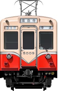 sc 5000`@ʃCXg@ʃCXg@CXg@󑐐@l}s@}@dS@tgr[CXg@TChr[CXg@sʋǁ@Tram@Asakusa line@Bureau of Transportation Tokyo Metropolitan Government@illustration sideview front view