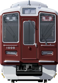 }1000n@2ځ@ʃCXg@}[@tgr[CXg@CXg@}dS@_ː@ː@\ԁ@hankyu Railway illustration  front view