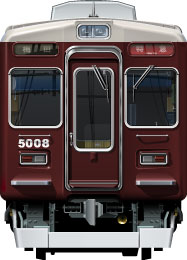 }5000n@ʃCXg@}[@tgr[CXg@CXg@}dS@_ː@ː@RzdS@ݏ@\ԁ@hankyu Railway illustration  front view