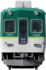 2400n@ʃCXg@tgr[CXg@CXg@dS keihan Railway illustration  front view