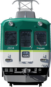 2600n@ʃCXg@tgr[CXg@CXg@dS@2000n@X[p[J[@keihan Railway illustration  front view