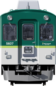 5000n@ʃCXg@tgr[CXg@CXg@dS@5ԁ@5hA keihan Railway illustration  front view