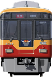 8000n@}@express@ʃCXg@ʃCXg@tgr[CXg@TChr[CXg@CXg@@dS@VVVFCo[^[  keihan Railway illustration  front view@sideview front view