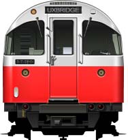 1973 stock tube LONDON UNDERGROUND  front view train Illustrations �����h���n���S