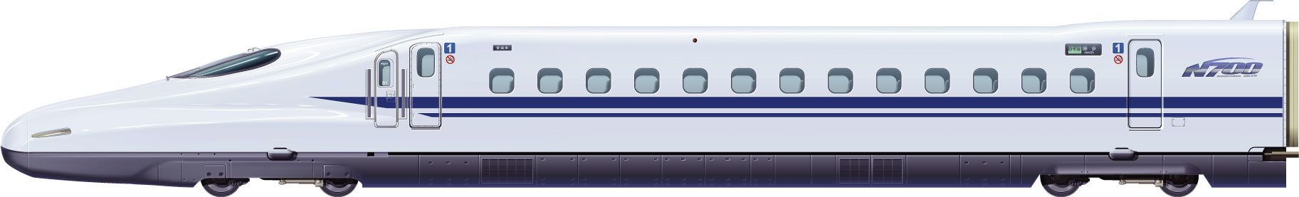 Jr 新幹線n700系 サイドビューイラスト