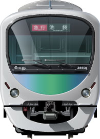 30000n@ʃCXg@\ԁ@rܐ@Vh@tgr[CXg@CXg@X}CgC@Seibu Railway illustration  front view