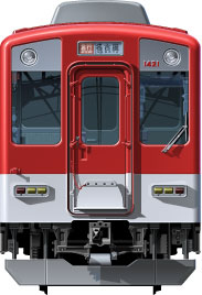 ߓS1420n@ʃCXg@tgr[CXg@CXg@\ԁ@ߋES@Kintesu Railway illustration  front view