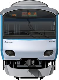 S10000n@ʃCXg@tgr[CXg@CXg ͓S yʃXeXJ[@sotetsu Railway illustration  front view@stainless car