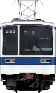 2080n@ʃCXg@tgr[CXg@CXg@\ԁ@c@Tobu Railway illustration  front view