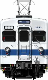 3000n@ʃCXg@tgr[CXg@CXg@\ԁ@݊|@@z@ɐ@Fs{@@c@Tobu Railway illustration  front view