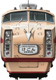 1720n@ʃCXg@}@tgr[CXg@CXg@DRC@ɐ@@Delax Romance Car Tobu Railway illustration  front view Express