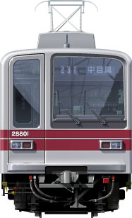 20000n@ʃCXg@tgr[CXg@CXg@\ԁ@ɐ@nS@J@@XeXJ[@Tobu Railway illustration  front view stainless car