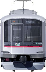 }5000n@2ځ@ʃCXg@ʃCXg@5000IIn@V5000n@Vʐ@css@tgr[CXg@TChr[CXg@yʃXeXJ[@20m@stainless car Tokyu Toyoko Line illustration sideview front view