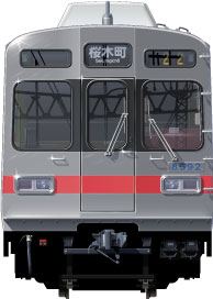 }8590n@ʃCXg@ʃCXg@@Vʐ@css@@䒬@tgr[CXg@TChr[CXg@yʃXeXJ[@20m@stainless car Tokyu Toyoko Line illustration sideview front view