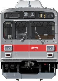 }1000n@ʃCXg@ʃCXg@cc@g@J@ʁ@@䒬@ɐ@tgr[CXg@TChr[CXg@yʃXeXJ[@18m@stainless car Tokyu Toyoko Line illustration sideview front view