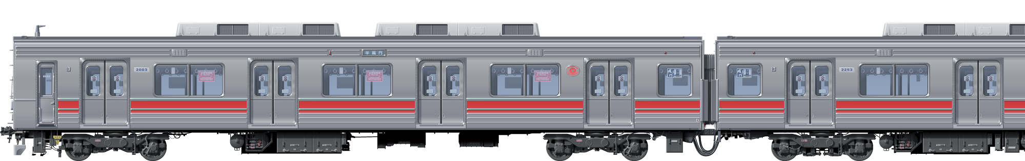 }2000n@ʃCXg@ʃCXg@@Vʐ@css@@䒬@tgr[CXg@TChr[CXg@yʃXeXJ[@20m@stainless car Tokyu Toyoko Line illustration sideview front view