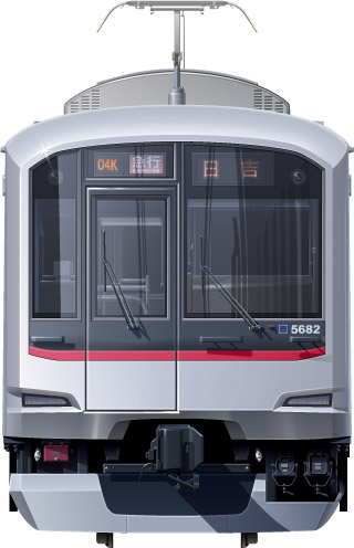 }5080n@2ځ@ʃCXg@ʃCXg@5000IIn@V5000n@ڍ@tgr[CXg@TChr[CXg@yʃXeXJ[@20m@stainless car Tokyu Toyoko Line illustration sideview front view