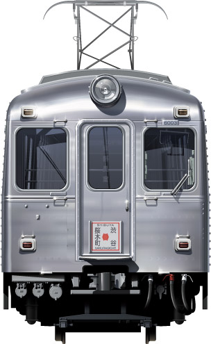 }6000n@@ʃCXg@CXg@@䒬@css@tgr[CXg@TChr[CXg@Z~XeXԁ@semi stainless car Tokyu@Toyoko Line@illustration sideview front view