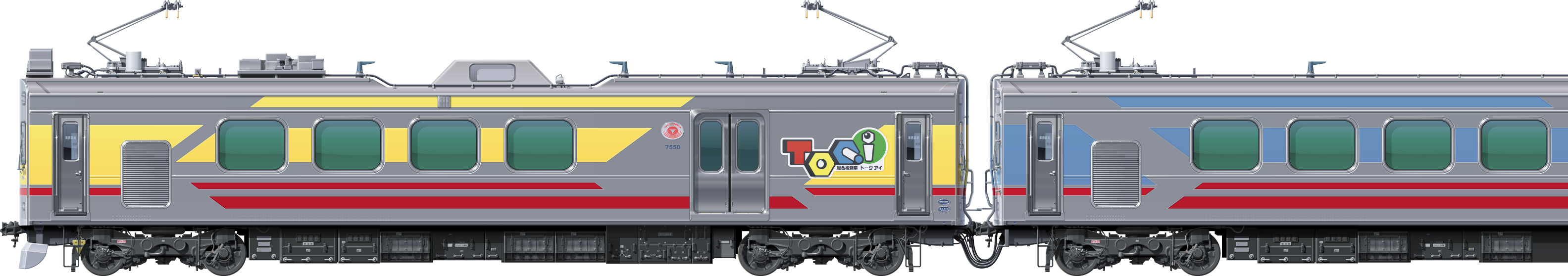 }7500n@ʃCXg@ʃCXg@TOQ i@Ɨpԁ@tgr[CXg@TChr[CXg@yʃXeXJ[@18m@stainless car Tokyu Toyoko Line illustration sideview front view