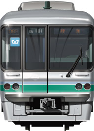 東京メトロ千代田線06系ドア鴨居部モニター 千代田線 06系 正面イラスト