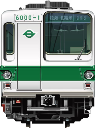 営団 東京メトロ 6000系 第1次試作車 千代田線 正面イラスト