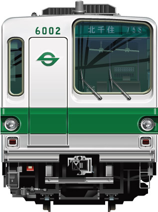 営団 / 東京メトロ 6000系 第1～3次量産車 千代田線 正面イラスト