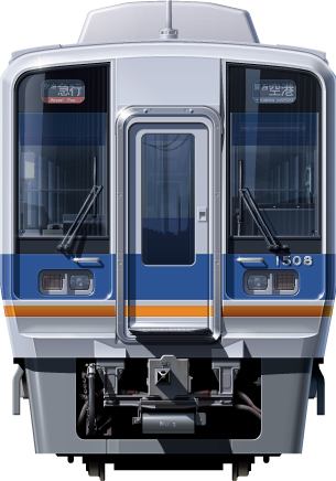 C1000n@2ځ@ʃCXg@tgr[CXg@CXg@CdS@Cdԁ@nankai Railway illustration  front view