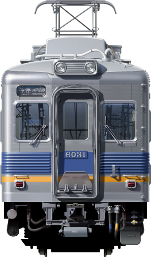 C6000n@ʃCXg@tgr[CXg@CXg I[XeXԁ@CdS nankai Railway illustration  front view
