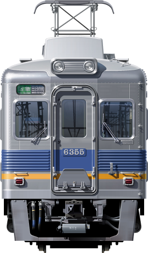 C6300n@ʃCXg@tgr[CXg@CXg I[XeXԁ@CdS Cd nankai Railway illustration  front view 