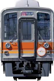 C9000n@ʃCXg@tgr[CXg@CXg I[XeXԁ@CdS Cd nankai Railway illustration  front view